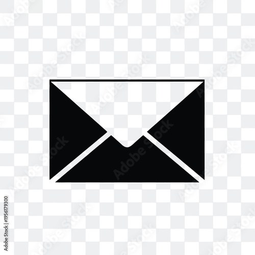 Email Icon: A simplified graphic illustration of an envelope, perfect for digital communication and message representation.