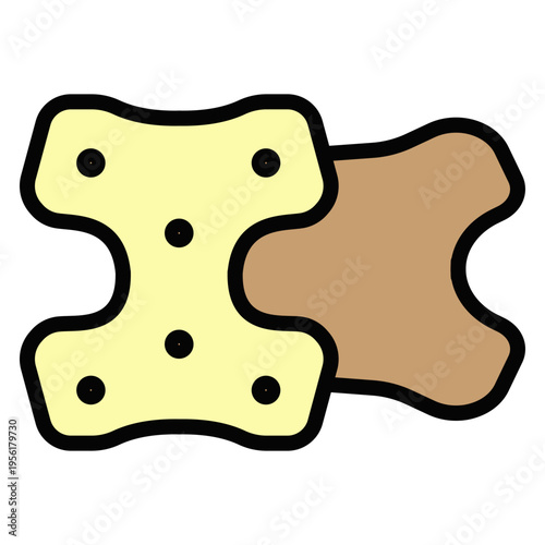 Biscuit Vector Filled Icon Design