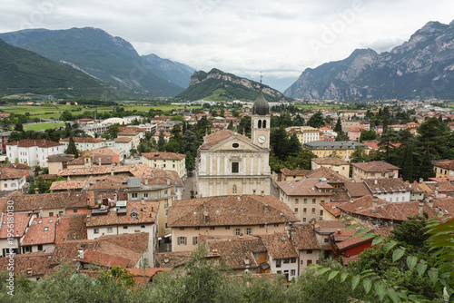 Bilde på lerret View of the town of Arco, Trentino, Italy