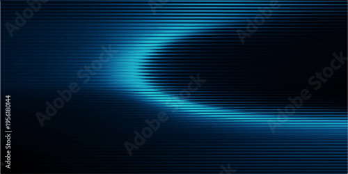Abstract blue technology background featuring glowing lines and digital wave patterns on a dark motion backdrop with light rays and artistic shapes for a modern wallpaper design
