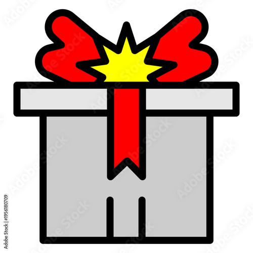 Surprise Gift Vector Filled Icon Design