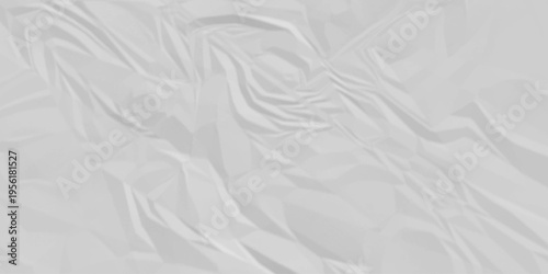 Paper texture background, Old paper background ripple soft white pattern wave crumple. Crushed and creased soft paper. Abstract wrinkle effect grunge and rough backdrop vintage page.