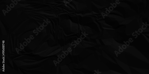 Paper texture black background. Recycled paper texture with creased and natural surface details. Abstract wrinkle effect grunge and rough backdrop vintage page. Torn paper with rough edges.