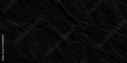 Paper texture black background. Recycled paper texture with creased and natural surface details. Abstract wrinkle effect grunge and rough backdrop vintage page. Torn paper with rough edges.