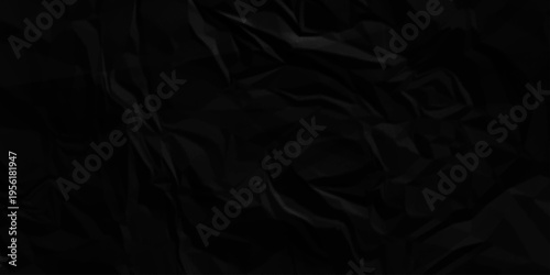 Paper texture black background. Recycled paper texture with creased and natural surface details. Abstract wrinkle effect grunge and rough backdrop vintage page. Torn paper with rough edges.