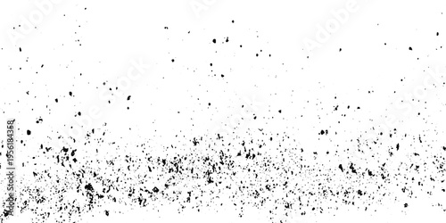 Subtle Sprayed Ink Grain Texture Overlay with Grunge Background. Abstract Black and White Gritty Texture with Rough Vintage Distressed Effect and Noise Pattern.