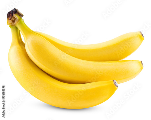 Bunch of bananas isolated on transparent background