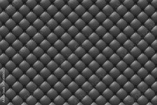 Luxurious Black Quilted Leather Seamless Texture Pattern