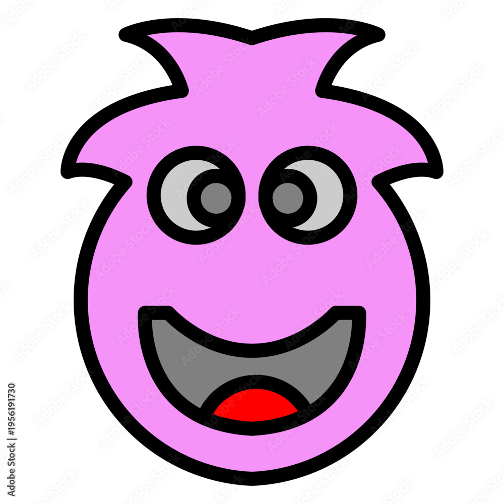 Fototapeta premium Happy Monster Vector Filled Icon Design