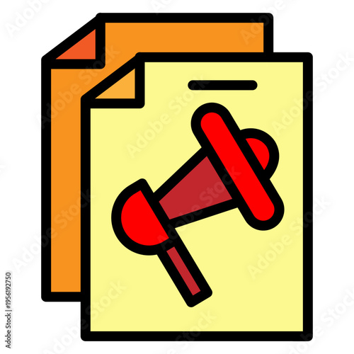 Sales Copy Vector Filled Icon Design