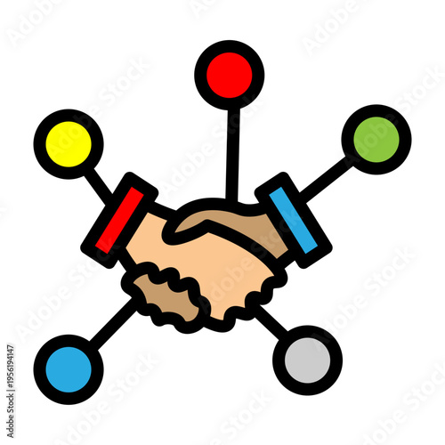Social Network Vector Filled Icon Design