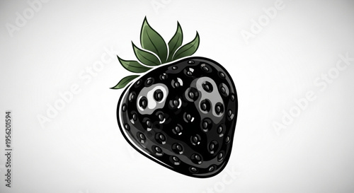 Blackberry fruit with green leaves on white background shiny and fresh healthy eating concept