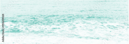 Ocean water halftone pattern, sea wave dot texture