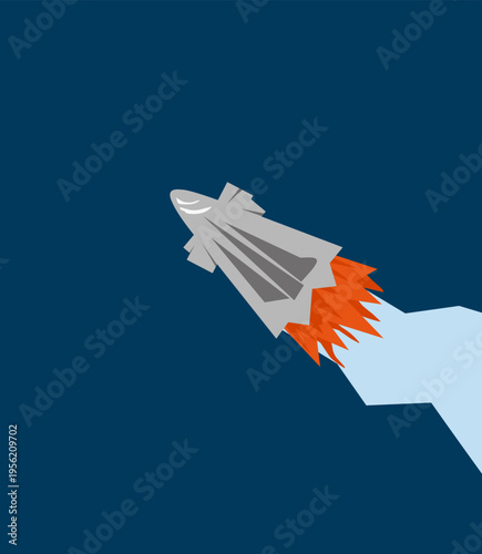 ballistic missile launches against a blue background