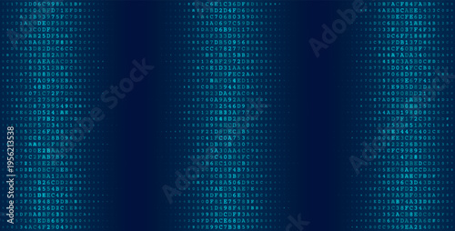 Triptych Binary Streams - Symmetric Data Columns and Digital Information Voids