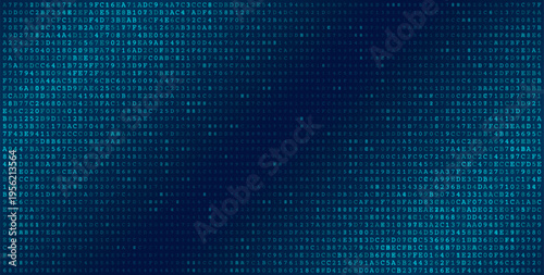 The Digital Tapestry - Dense Binary Code Grid and Data Visualization