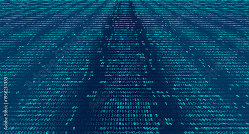 Isometric Data Strata - Receding Binary Perspective with Industrial Grid Alignment