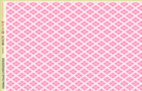 K'sBookshelf 和の文様(和柄) Japanese traditional patterns  武田菱 takedabishi-II-