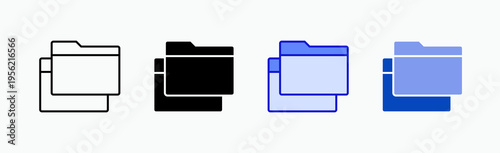 File Icon Sheet Multiple Style Collection Isolated Vector