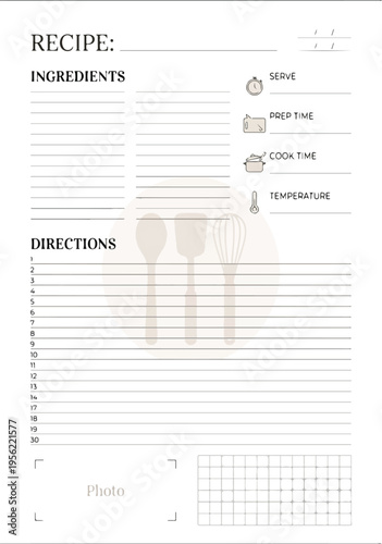 Recipe Journal Notebook	