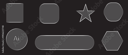 Liquid Glass Vector Abstract Background – Glossy Transparent Fluid Shapes Modern 3D Style Texture