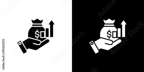 Income Icon Sheet Black And White