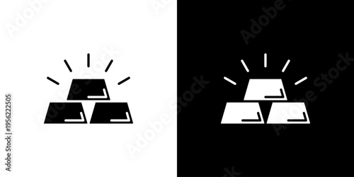 Gold Bar Icon Sheet Black And White