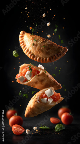 Floating Vibrant Savory Pockets with Fresh