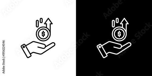 Revenue Icon Sheet Black And White