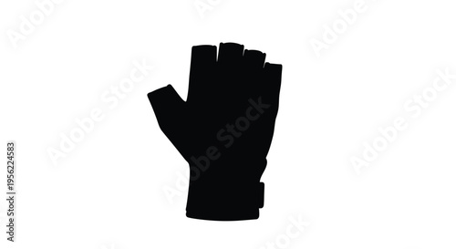 A black glove is displayed in a stark dramatic silhouette