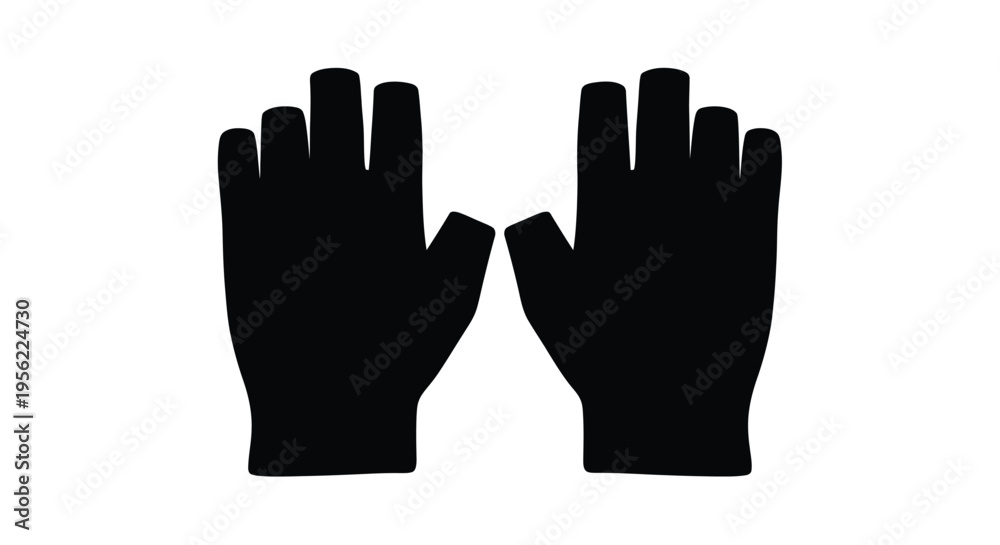 Obraz premium Two black hands facing forward a striking visual silhouette