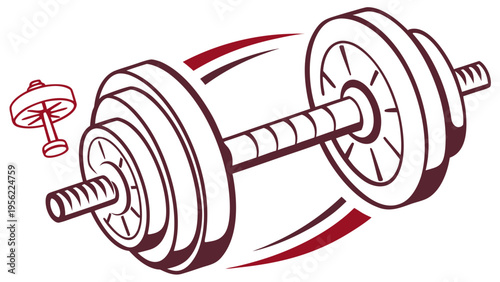Fitness Dumbbell Mockup Illustration for Gym and Workout Graphics
