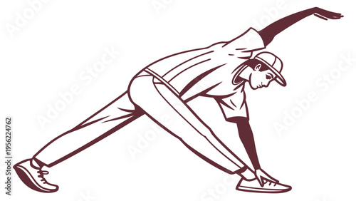 Illustration of a person's arm lifting a dumbbell, perfect for fitness and gym mockup designs