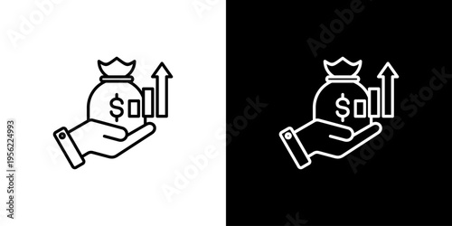 Income Icon Sheet Black And White