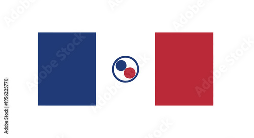 Martinique Flag with Emblem: Blue, White, and Red Tricolore Design