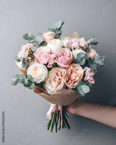 Floral bouquet arrangement studio minimalist close-up elegance