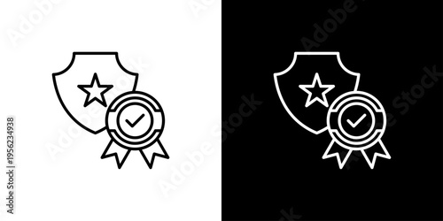 Trustworthy Brand Icon Sheet Black And White