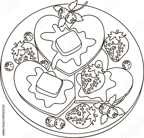 Cute Strawberry Dessert Plate