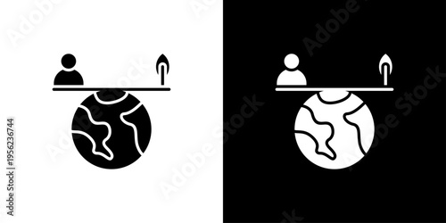 Equilibrium Icon Sheet Black And White