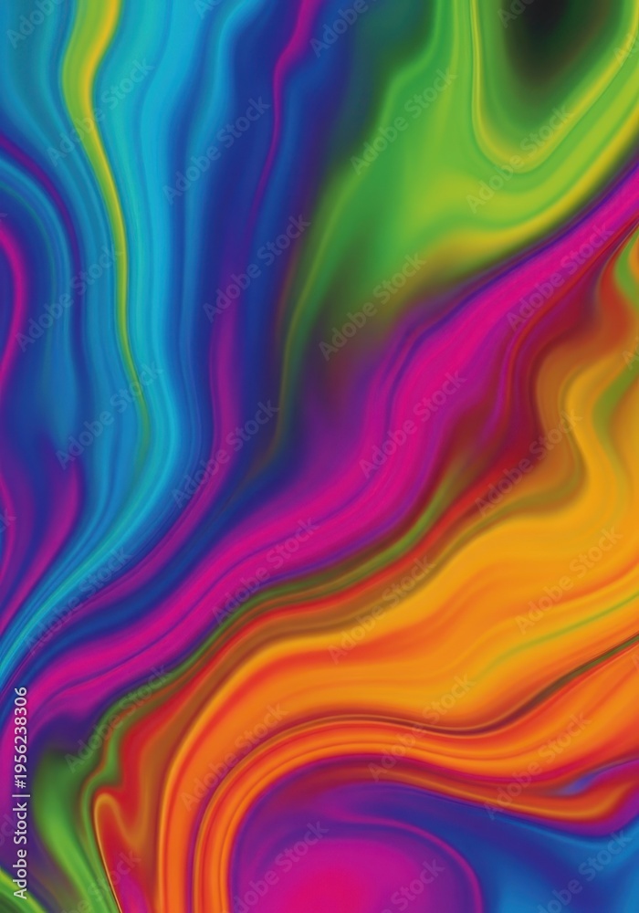Obraz premium Dynamic abstract background texture featuring vibrant colors blending in a fluid wash pattern, simulating flowing liquid movement, $keywords