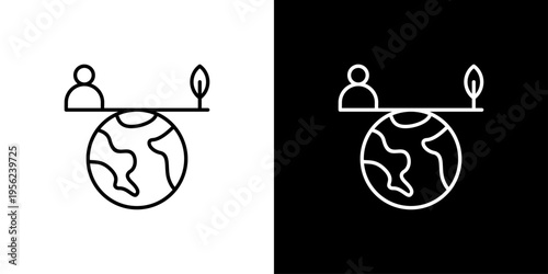 Equilibrium Icon Sheet Black And White