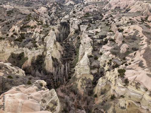 Cappadocia valley showcasing eroded rock formations in Urgup