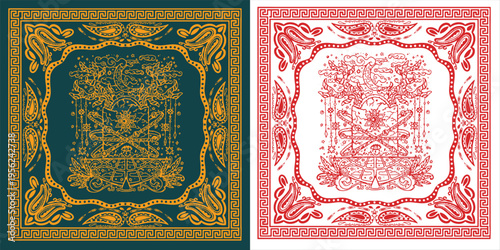 BANDANA UNIQ VINTAGE COLOR AND MOTIF 90S