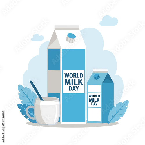 Carton of milk World Milk Day.