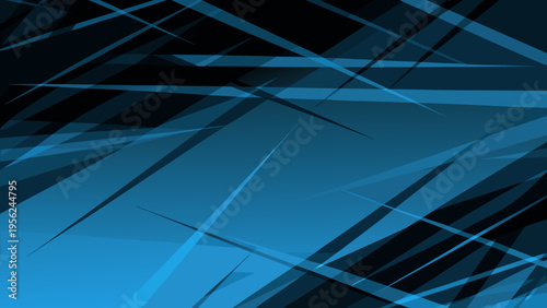 Abstract geometric background featuring intersecting blue and black lines