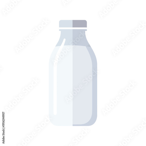 Clear plastic water bottle with cap.