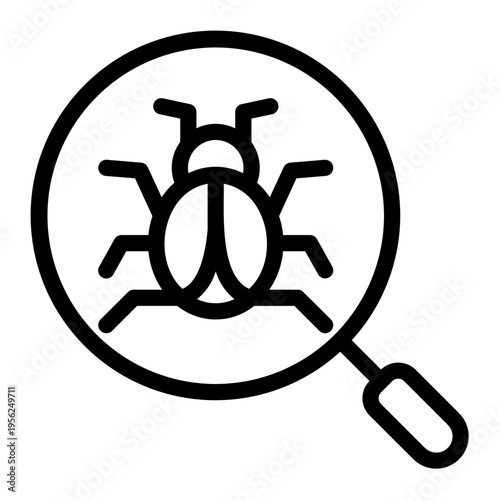 AI Debugging Tool Line Icon