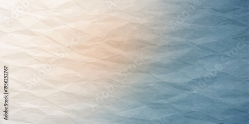 An abstract blue grunge paper texture evokes the cold surface of winter ice and white clouds over a bright summer sea background