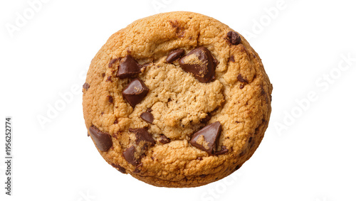Photos Isolated delicious classic chocolate chip cookie a perfect sweet treat for dessert or snack