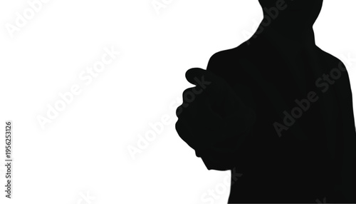 A small circle of business people are gathered together listening to a central speaker in stark black.